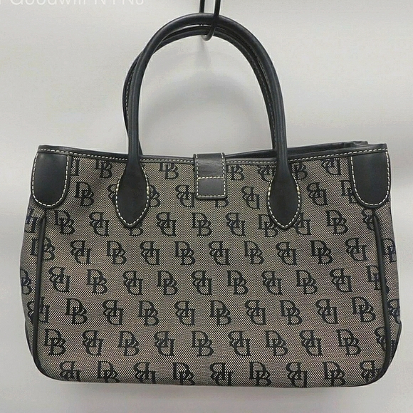 Dooney & Bourke Black and Grey Monogrammed Handbag - Picture 2 of 9